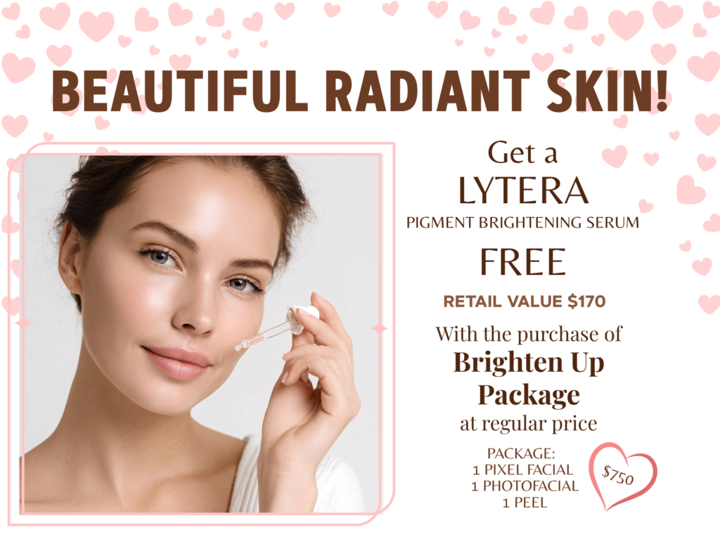 Beautiful radiant skin! Get a Lytera pigment brightening serum free (retail value $170) with the purchase of Brighten Up Package at regular price
